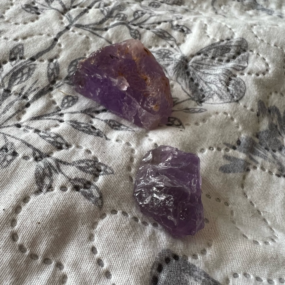 Amethyst raw gemstones